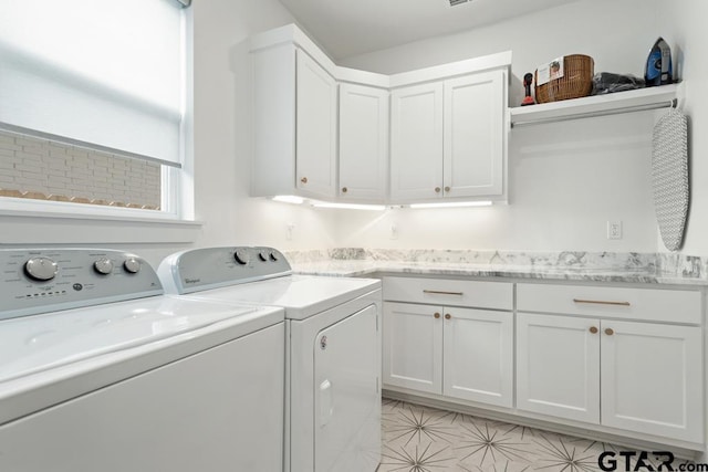 4188 Palo Pinto Creek Cir, Tyler, TX 75703 - washroom featuring separate washer and dryer and cabinet space