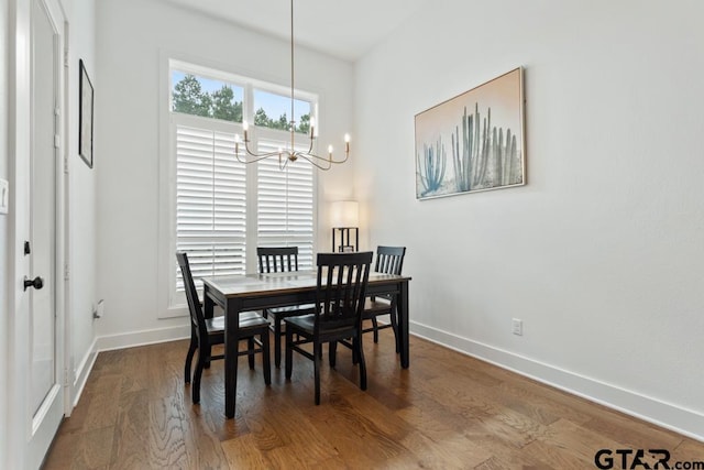 4188 Palo Pinto Creek Cir, Tyler, TX 75703 - dining space featuring a chandelier and wood finished floors