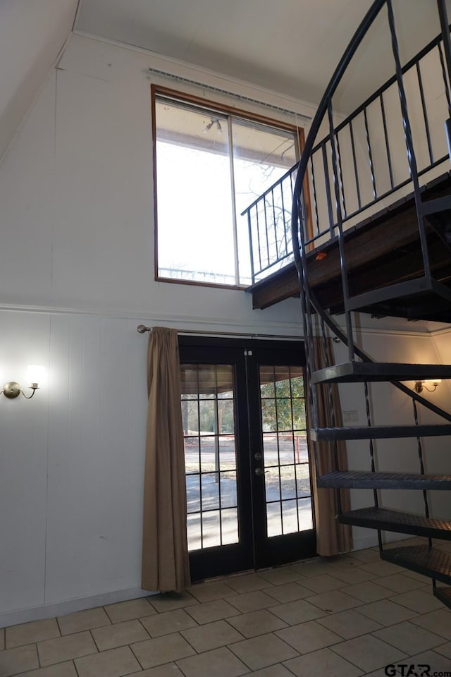 6385 Wagon Tree Trl, Athens, TX 75751 - interior space featuring french doors and wainscoting