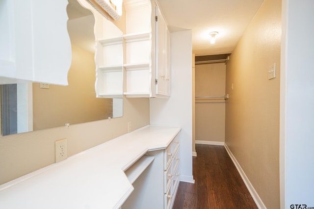 hall featuring dark hardwood / wood-style floors