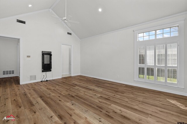 6309 Gleneagles, Tyler, TX 75703 - interior space featuring crown molding, visible vents, and a ceiling fan