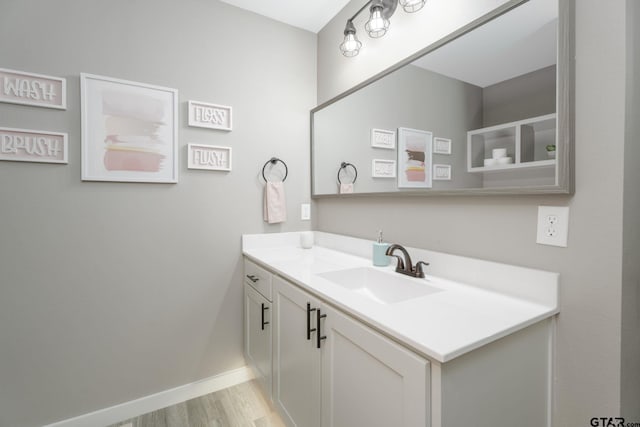 15365 Spring Oaks Dr, Lindale, TX 75771 - bathroom with vanity and wood finished floors