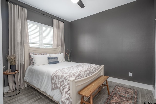 15365 Spring Oaks Dr, Lindale, TX 75771 - bedroom with wood finished floors and a ceiling fan