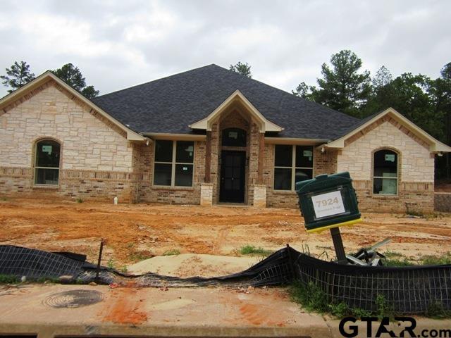 7924 Crooked Trl, Tyler, TX 75703 - view of front of house with stone siding and brick siding