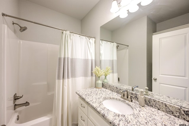 7322 Harpers Ridge Ln, Tyler, TX 75703 - bathroom with vanity and shower / bath combination with curtain
