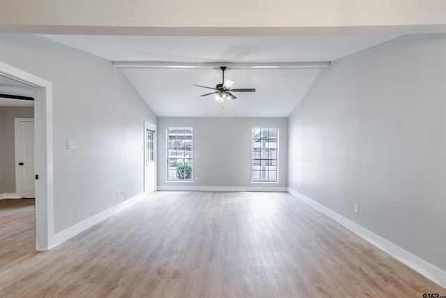 415 Thigpen Dr, Tyler, TX 75703 - spare room with ceiling fan, light wood finished floors, and baseboards