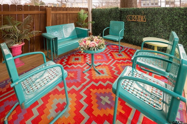 view of patio with fence