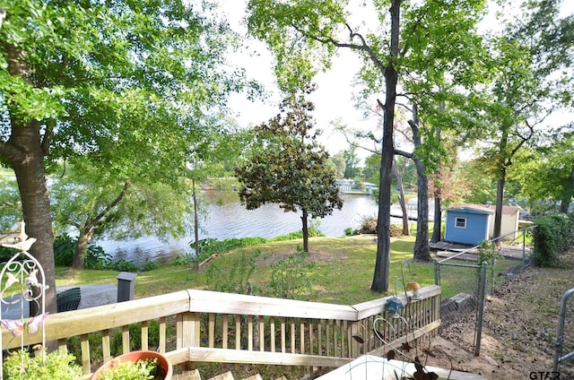 116 Piney Pt, Murchison, TX 75778 - view of yard with a water view