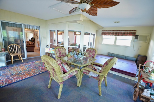 116 Piney Pt, Murchison, TX 75778 - sunroom featuring a wall mounted AC