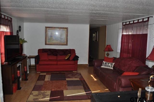 living room featuring wood-type flooring