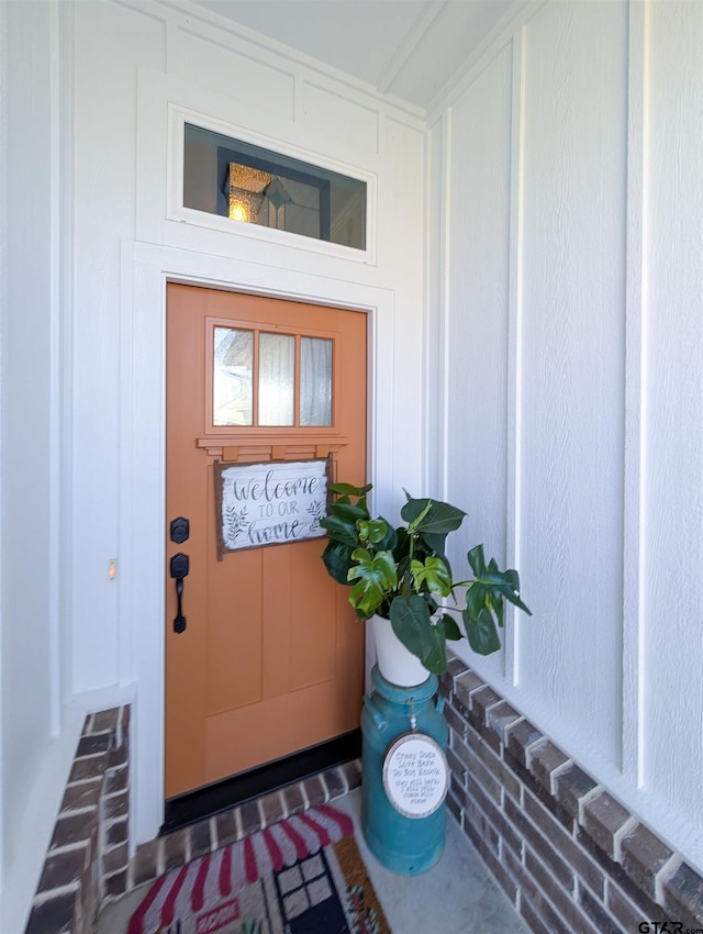 view of doorway to property