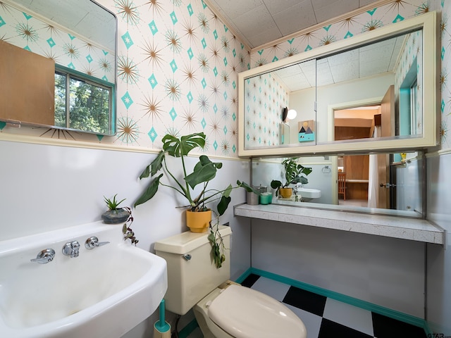 bathroom featuring sink and toilet