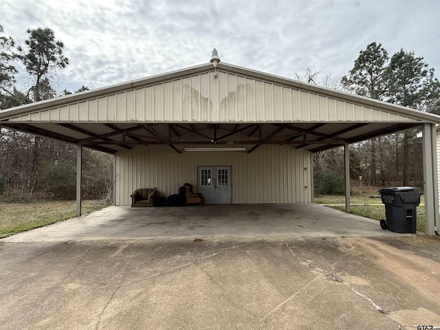 view of vehicle parking