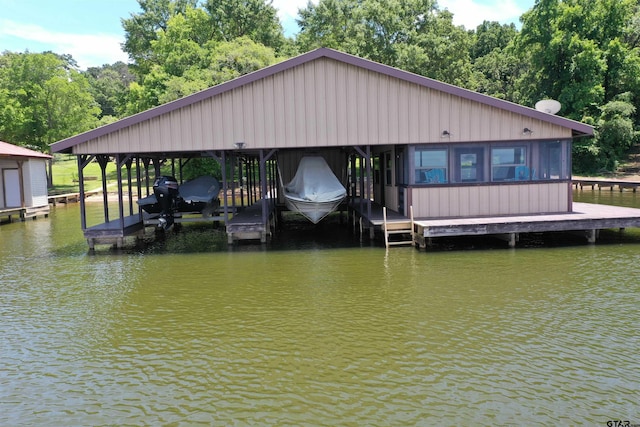 17044 Deer Run Dr, Bullard, TX 75757 - dock area featuring boat lift and a water view