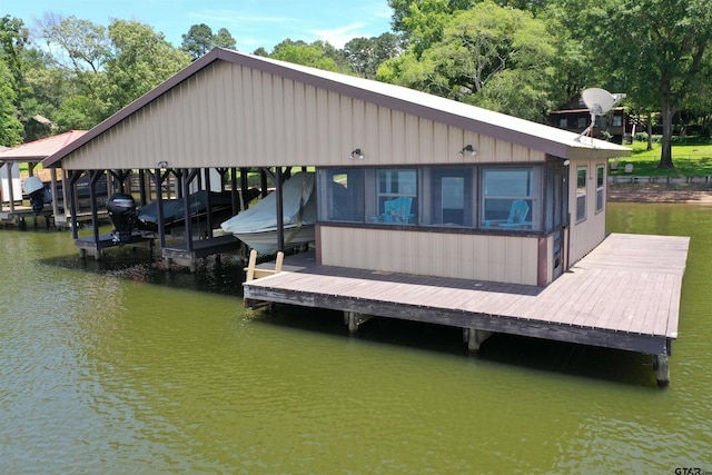 17044 Deer Run Dr, Bullard, TX 75757 - dock featuring a water view and boat lift