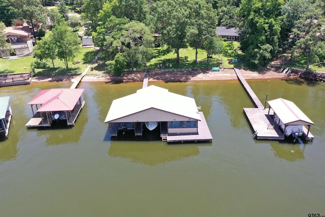 17044 Deer Run Dr, Bullard, TX 75757 - dock with a water view and boat lift