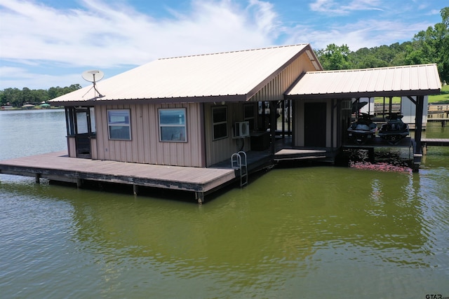 17044 Deer Run Dr, Bullard, TX 75757 - dock area with a water view and cooling unit