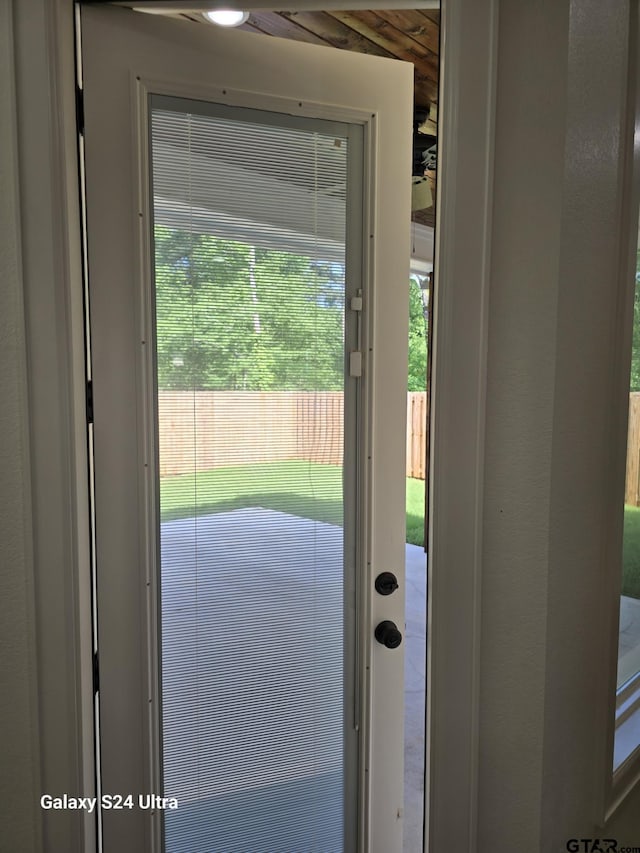 view of doorway to outside