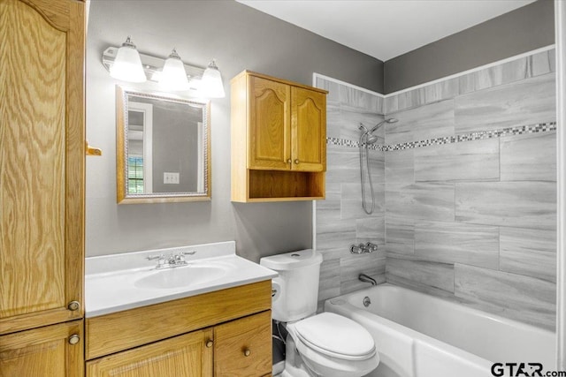 303 Westwood Dr, Troup, TX 75789 - full bathroom with shower / bathtub combination, toilet, and vanity