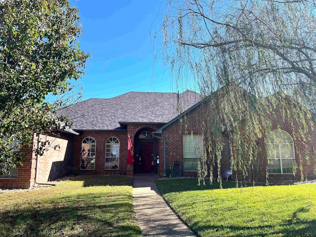 view of front of house with a front yard