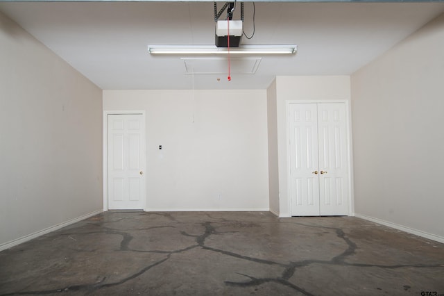 garage featuring a garage door opener