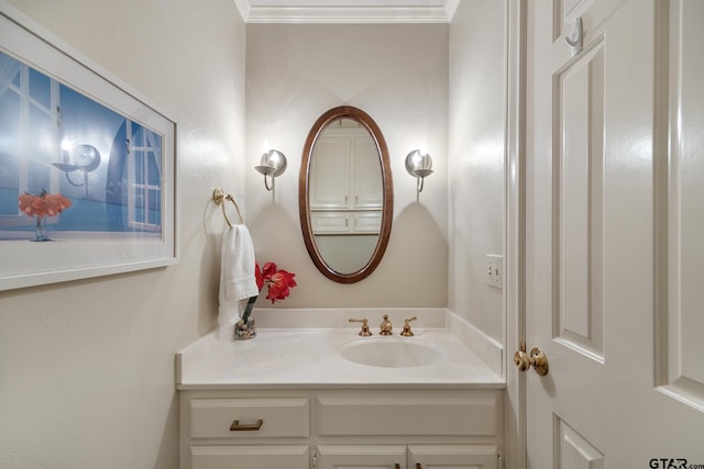 215 S Bay Dr, Bullard, TX 75757 - bathroom featuring vanity and crown molding