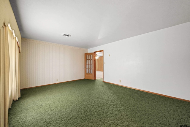 view of carpeted spare room