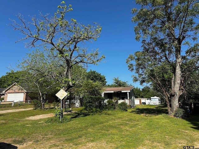 view of front of home with a front yard