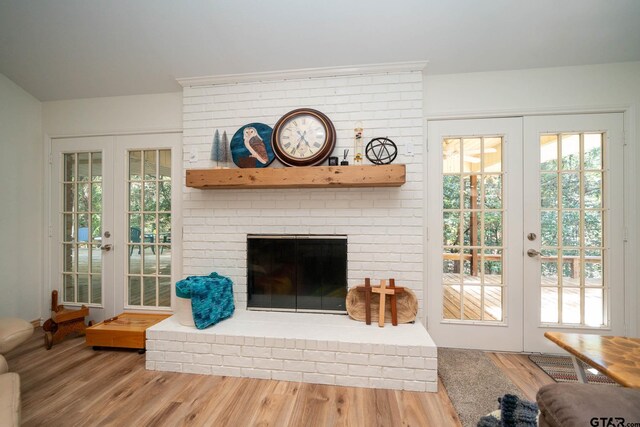 431 Gifford St, Rusk, TX 75785 - living area featuring french doors and wood finished floors