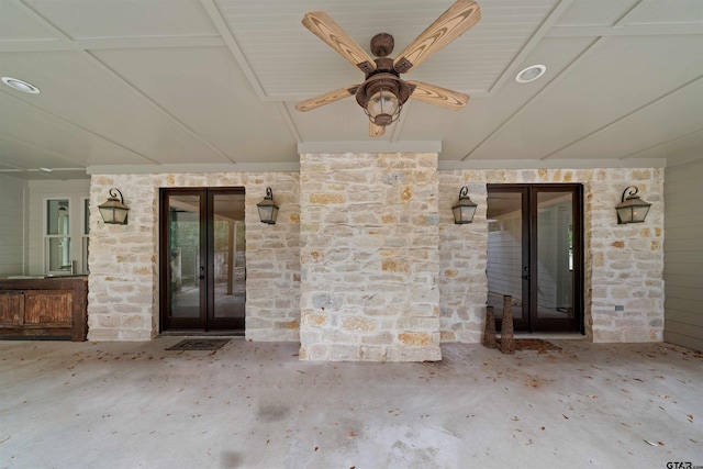 view of patio / terrace with ceiling fan