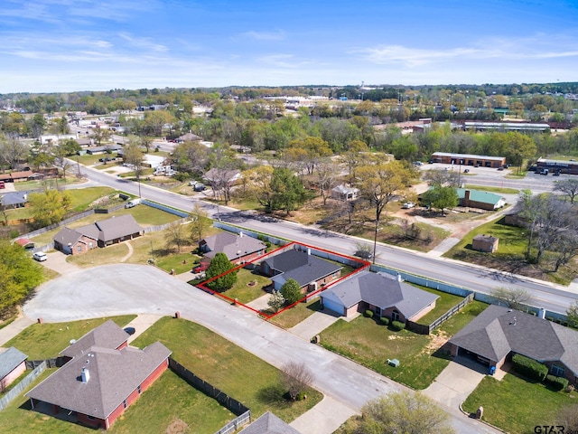drone / aerial view featuring a residential view