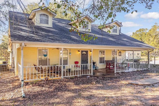 view of front of property with covered porch