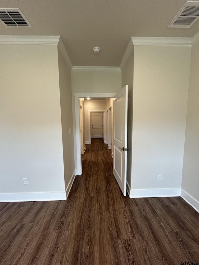 15033 High Country Acres Ln, Tyler, TX 75706 - hallway featuring crown molding and dark wood finished floors