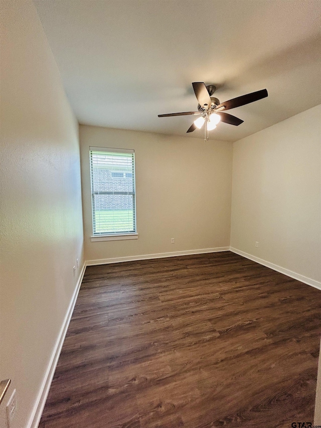15033 High Country Acres Ln, Tyler, TX 75706 - empty room with ceiling fan and dark wood-style flooring