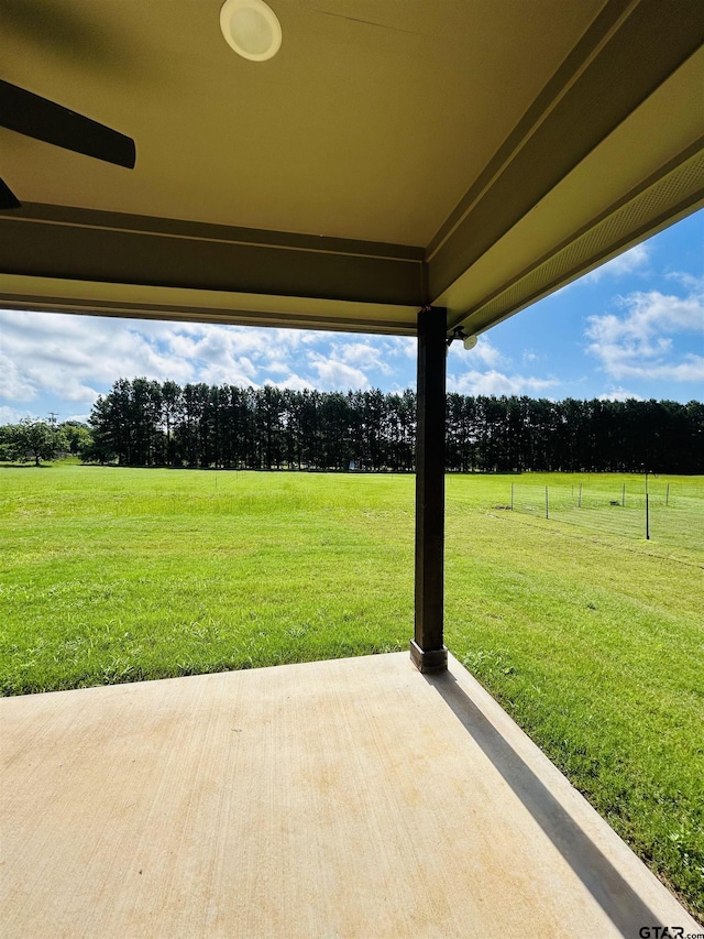 15033 High Country Acres Ln, Tyler, TX 75706 - view of patio / terrace featuring a view of rural / pastoral area and view of scattered trees