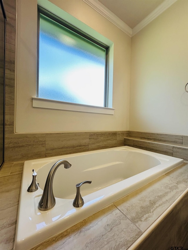 15033 High Country Acres Ln, Tyler, TX 75706 - full bath with crown molding and a garden tub