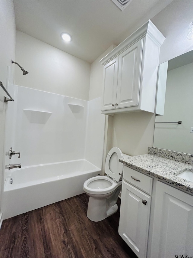 15033 High Country Acres Ln, Tyler, TX 75706 - full bathroom featuring wood finished floors, vanity, and washtub / shower combination