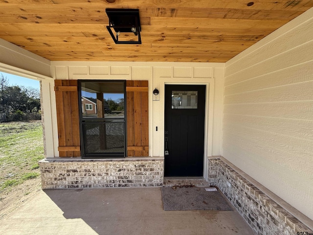 view of doorway to property