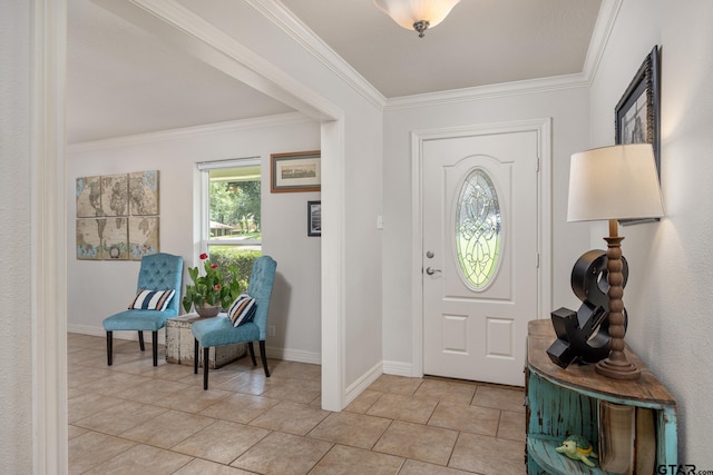 312 Savannah Dr, Tyler, TX 75703 - foyer featuring ornamental molding and light tile patterned floors