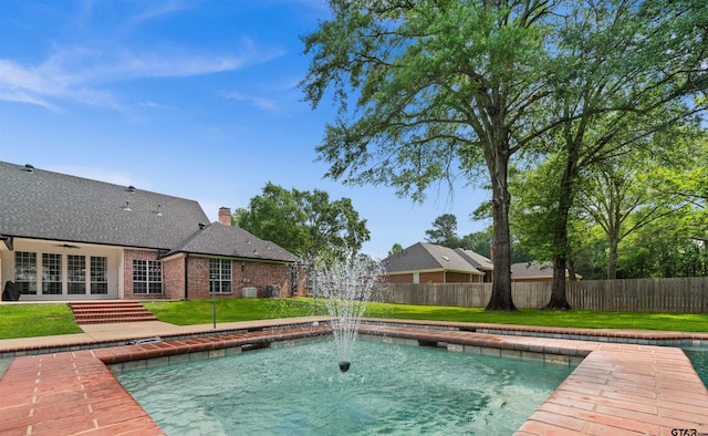 2107 Baylor Dr, Jacksonville, TX 75766 - view of swimming pool with french doors and a patio