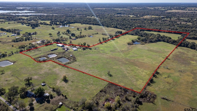 765 Rs County Road 3410, Emory, TX 75440 - aerial view of sparsely populated area featuring property parcel outlined