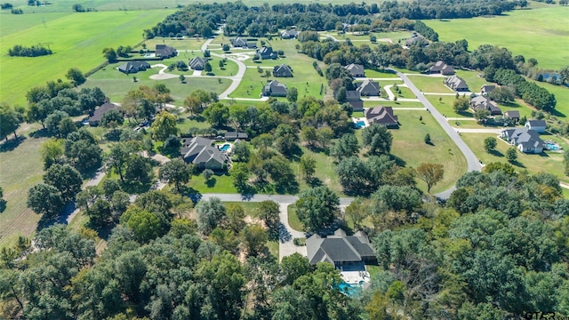 bird's eye view featuring a rural view