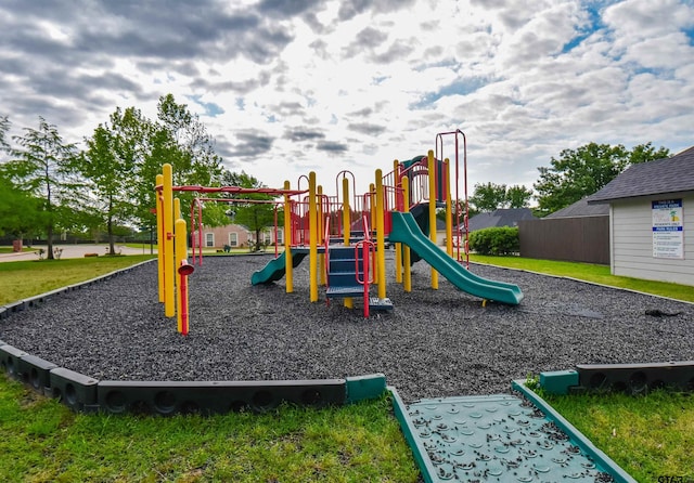 view of community jungle gym