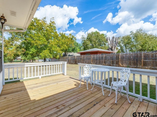 view of wooden deck