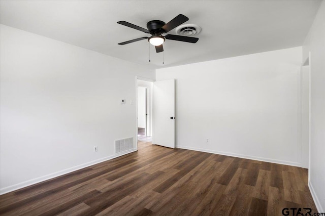 1612 Woodland Hills Dr, Tyler, TX 75701 - unfurnished room with dark wood-style floors and a ceiling fan