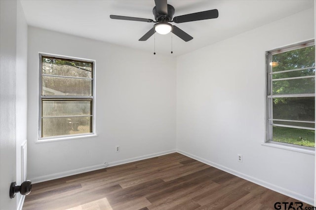 1612 Woodland Hills Dr, Tyler, TX 75701 - unfurnished room featuring wood finished floors and ceiling fan