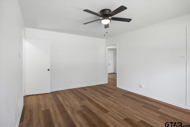 1612 Woodland Hills Dr, Tyler, TX 75701 - spare room with wood finished floors and a ceiling fan