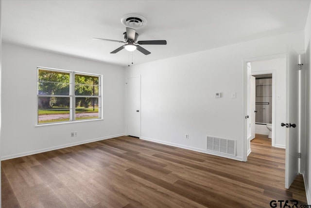 1612 Woodland Hills Dr, Tyler, TX 75701 - empty room with wood finished floors and ceiling fan