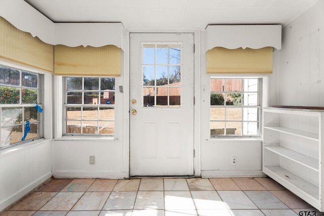 doorway with a wealth of natural light