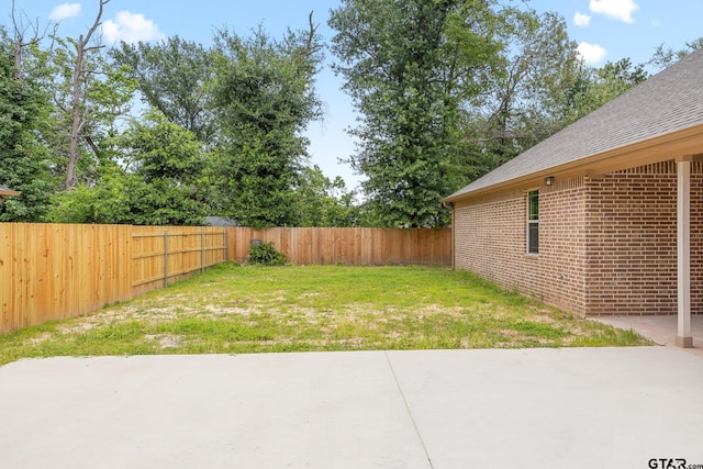 view of yard featuring a patio